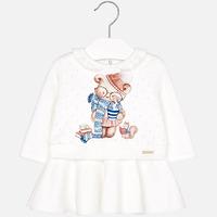 Baby girl long sleeve dress in fleece Mayoral