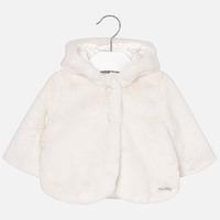 Baby girl coat in faux fur and viyella Mayoral