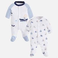 Baby boy first wardrobe 2 long pyjamas Mayoral