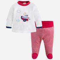 Baby boy set with striped footed trousers Mayoral