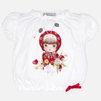 baby girl short sleeve t shirt with elastic hem mayoral