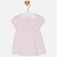 baby girl short sleeve dress in polka dot jacquard mayoral