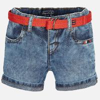 baby boy denim shorts with belt mayoral