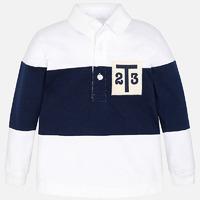 Baby boy long sleeve polo with applique and print Mayoral