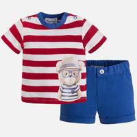 baby boy shorts and print short sleeve t shirt mayoral