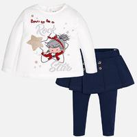 Baby girl set with overskirt in leggings Mayoral