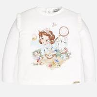 Baby girl long sleeve t-shirt with pleated ruffles Mayoral