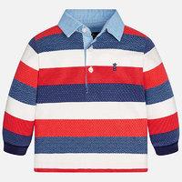 Baby boy long sleeve polo shirt in jersey and jacquard Mayoral