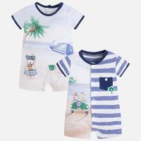Baby boy short sleeve pyjamas with beach print Mayoral