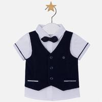 Baby boy short sleeve shirt with vest and bowtie Mayoral