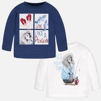 baby boy set of two t shirts with long sleeves mayoral