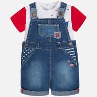 Baby boy denim style overall and short sleeve t-shirt Mayoral