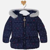 Baby girl padded coat with faux fur on hood Mayoral