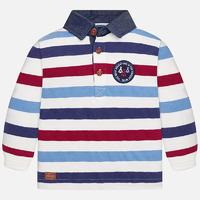 Baby boy long sleeve striped polo shirt Mayoral