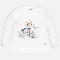 Baby girl long sleeve t-shirt with elastic cuffs Mayoral