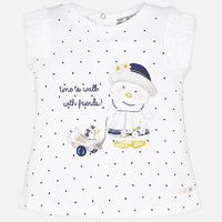 baby girl short sleeve t shirt with ruffles mayoral