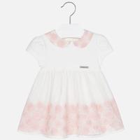 baby girl embroidered tulle short sleeve dress mayoral