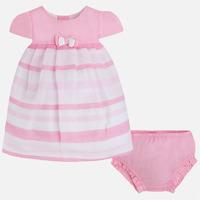 Baby girl striped short sleeve dress with knickers Mayoral
