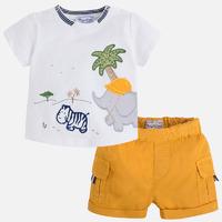 baby boy shorts with side pockets and t shirt mayoral