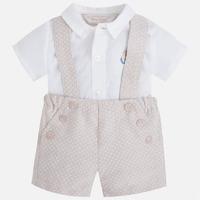 Baby boy shorts with suspenders and shirt Mayoral