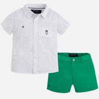 baby boy shorts with print shirt mayoral