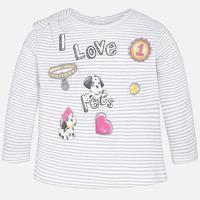 baby girl long sleeve t shirt with bow mayoral