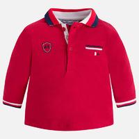 baby boy long sleeve polo with print in collar mayoral