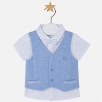 Baby boy short sleeve shirt with vest and bowtie Mayoral