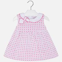 Baby girl dress with bow on collar Mayoral