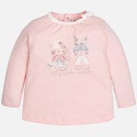 baby girl long sleeve t shirt with gathered neckline mayoral