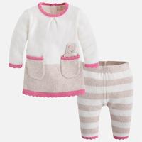 baby girl set of knit jumper and trousers mayoral