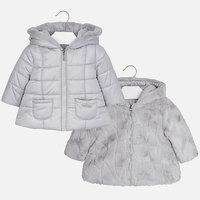 Baby girl reversible faux fur coat Mayoral