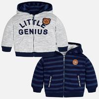 Baby boy reversible striped hoodie Mayoral