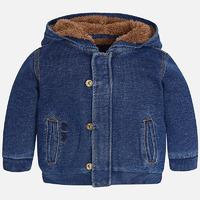 Baby boy lined denim hoodie Mayoral