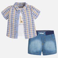 baby boy shorts with double piece shirt mayoral