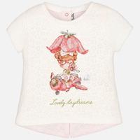 Baby girl short sleeve t-shirt with opening Mayoral
