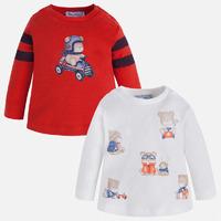 baby boy set of two long sleeve t shirts mayoral
