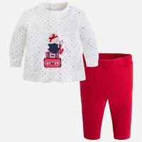 baby girl set with leggings and fleece sweatshirt mayoral