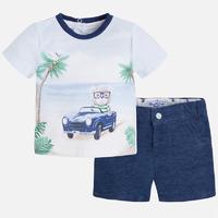 baby boy shorts and beach print t shirt mayoral