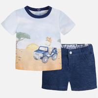 Baby boy shorts and beach print t-shirt Mayoral