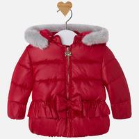 Baby girl padded coat with faux fur on hood Mayoral