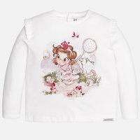 Baby girl long sleeve t-shirt with pleated ruffles Mayoral