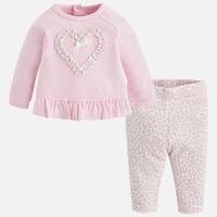 Baby girl set with leggings and long sleece t-shirt Mayoral