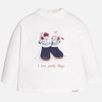 Baby girl long sleeve t-shirt with ribbed neckline Mayoral