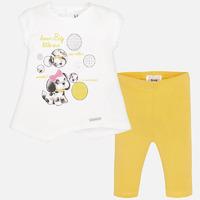 Baby girl cropped leggings and asymmetric t-shirt Mayoral