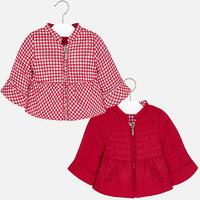 Baby girl windbreaker jacket with ruffles Mayoral