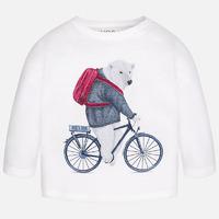 baby boy t shirt with long sleeves and print mayoral