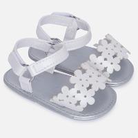 baby girl sandals with letaherette flowers mayoral