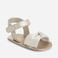 Baby girl sandals with bow and riptape Mayoral