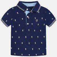 Baby boy short sleeve polo with print Mayoral